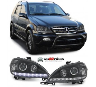 Paire de phares + feux LED intégrés Mercedes ML W163 2002-2005 - GO22310