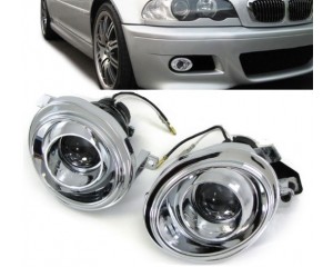 Paire de phares antibrouillard (chrome) Pare-chocs E46 M3 / PACK M2 / E39 PACK M  