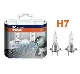2 ampoules halogènes H7 Osram silverstar 2.0 55w 12v - GO28724