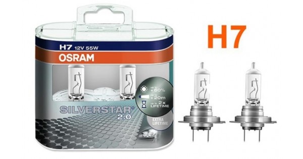 2 ampoules halogènes H7 Osram silverstar 2.0 55w 12v 19,90 € Ampoules Osram  H7 H4 H1  123GOPIECES Livraison Offerte pour 2 produits achetés !