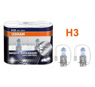 Pack 2 Ampoules H3 Osram Night Breaker Unlimited 55w 12v - GO28715-H3-OSRAM