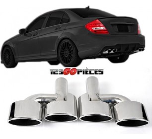 sorties échappements double look C63 AMG Mercedes Classe C (W204) 2007-2014 - GO4167200