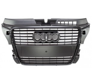 Grille de calandre noire AUDI A3 8P 07/2008 au 08/2012 - GO1032042