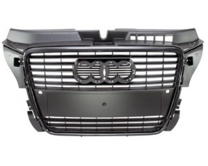 Grille de calandre noire (radars) AUDI A3 8P 07/2008 au 08/2012