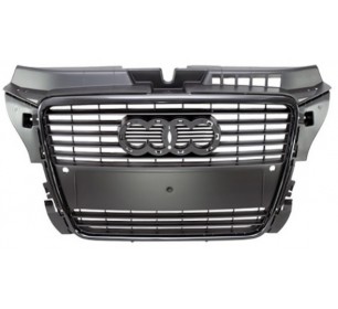 Grille de calandre noire (radars) AUDI A3 8P 07/2008 au 08/2012 - GO1032043