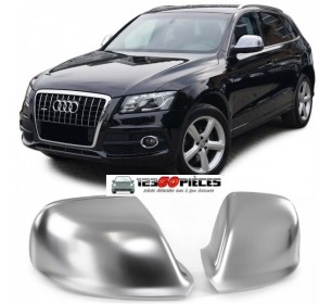 2x Coques de retroviseur Alu brossé Audi Q5 2008-2016 - GO34206