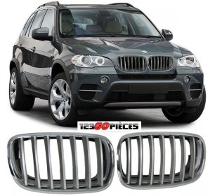 Grilles de calandre chromées BMW X5 E70 + X6 E71 2007-2013 - GO1291240