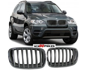 Grilles de calandre Noir Mat pour Bmw X5 + X6 2007-2013