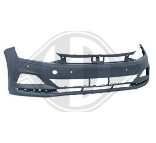Pare-chocs avant (radars) à peindre Volkswagen POLO 6 10/2017 - 07/2021 - GO2209051