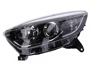 Phare gauche H1+H1 [Noir - Chrome] RENAULT CAPTUR 02/2013 au 03/2017