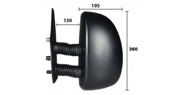 RETROVISEUR FIAT SEDICI A PARTIR DE 2006 CONDUCTEUR ELECTRIQUE DEGIVRANT NOIR