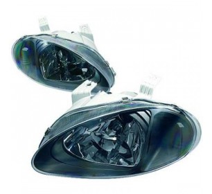 Paire de phares design, noir pour Honda CIVIC CRX DEL SOL 1992-1997 - GO5205880