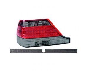 Paire de feux AR design à LED, rouge/noir pour Mercedes 300-600 SE/L (W140) 1994-1998