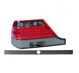 Paire de feux AR design à LED, rouge/noir pour Mercedes 300-600 SE/L (W140) 1994-1998 - GO1645996