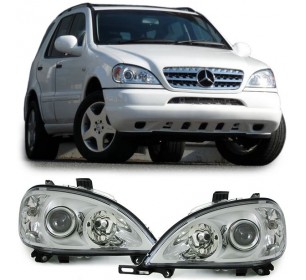 paire de phares avants H7+H7 (look phase 2) Mercedes ML W163 02/1998 - 09/2001  - GO1690386