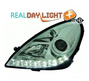 Paire de phares XENON, cristal/chrome pour Mercedes SLK 2004-2011 - GO1636581