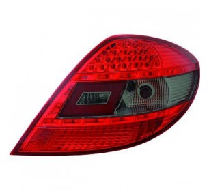 Paire de feux arrières à LED, cristal rouge/noir pour Mercedes SLK (R171) 2004-2011 - GO1636996