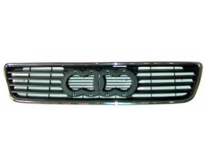 Calandre, noir avec bandeau chrome pour Audi A6 1994-1997